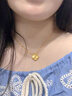 QMXD金店同款四葉草項鏈女吊墜仿沙金久不掉色鎖骨鏈輕奢小眾高級感 四葉草項鏈 曬單實(shí)拍圖
