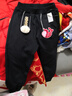巴拉巴拉童裝兒童加絨長(cháng)褲男童女童紅色新年拜年服福氣保暖童褲 曬單實(shí)拍圖