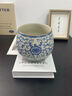 兮元記青花汝窯茶渣缸陶瓷茶洗建水大號水盂廢水茶水桶功夫茶具茶道配件 繁花米黃汝窯缽形茶渣缸 曬單實(shí)拍圖
