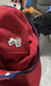 齊齊熊（ciciibear）[300g搖粒絨]齊齊熊寶寶加絨衛衣男童冬款紅色上衣兒童新年拜年服 波爾多紅 110 曬單實(shí)拍圖