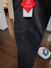 浪莎黑色高腰直筒牛仔褲女冬季新款加絨彈力顯高顯瘦窄版煙筒褲拖地褲 曬單實(shí)拍圖