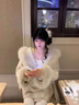 YRTD雙面羊絨大衣女2025狐貍毛領(lǐng)高級感雙面大衣100%羊毛 椰奶白 S 105-115 曬單實(shí)拍圖