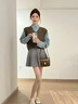 津炳勝百褶短裙秋冬灰色半身裙冬季新款針織小個(gè)子百搭高腰顯瘦A字短裙 灰色針織百褶短裙【優(yōu)質(zhì)款】 均碼 曬單實(shí)拍圖
