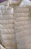 【京東直采】90絨輕薄羽絨服女短款排骨修身舒暖可內搭易收納外套 米白 （圓領(lǐng)款） S （80-95斤） 曬單實(shí)拍圖
