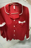 貓人情侶睡衣女春秋款長(cháng)袖【純棉】紅色新婚結婚男士家居服套裝本命年 曬單實(shí)拍圖