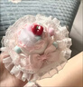 霧添花櫻桃洛麗塔lolita可愛(ài)蝴蝶結蕾絲發(fā)夾小禮帽Lo娘裝扮生日帽子 櫻桃毛球款 1件套 曬單實(shí)拍圖
