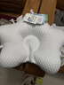 盟石（cute stone）定型枕嬰兒0-6個(gè)月睡圓頭嬰兒定型枕頭0-1歲糾正頭型新生兒童枕頭 白藍 【0-6個(gè)月】10A抗菌-涼暖雙面 0-2歲寶寶定型枕頭可機洗 曬單實(shí)拍圖