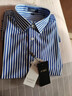 杉杉【100支DP免燙】純棉襯衫男長(cháng)袖休閑商務(wù)易打理襯衣 藍色條紋 41 曬單實(shí)拍圖
