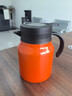 鴻迪 燜茶壺316不銹鋼大容量保溫水壺老白茶悶泡壺茶水分離家用泡茶壺 溫顯款-活力橙 1L 曬單實(shí)拍圖