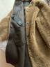Marisfrolg【藝術(shù)時(shí)裝大衣】瑪絲菲爾大地色系大衣環(huán)保皮草外套 土黃 L 曬單實(shí)拍圖