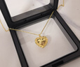 周六福愛(ài)心5G工藝黃金項鏈女足金吊墜新年生日禮物計價(jià)A0613575 約4.99g 曬單實(shí)拍圖