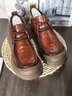 零度休閑皮鞋男鞋冬季新款復古百搭高幫樂(lè )福鞋男厚底一腳蹬商務(wù)正裝鞋 土黃色 【標準皮鞋碼】 41 (255mm) 曬單實(shí)拍圖
