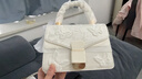 CLEVER & KETCH新中式手提包包女包斜挎包蕾絲刺繡小方包單肩包生日禮物送老婆 米白色 曬單實(shí)拍圖