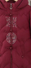 媽媽冬裝棉衣外套中老年女裝棉襖洋氣老奶奶保暖加厚羽絨棉服外套 酒紅色 8558 4XL 建議135-150斤 曬單實(shí)拍圖
