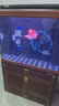 森森魚(yú)缸大型超白玻璃水族箱客廳中式復古底過(guò)濾免換水金魚(yú)缸龍魚(yú)缸 靠墻款100長(cháng)34.5寬83缸高74柜高 曬單實(shí)拍圖