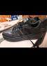 阿迪達斯（adidas）男女鞋板鞋冬季皮面防潑水小白鞋百搭運動(dòng)休閑鞋 碳黑 43 曬單實(shí)拍圖
