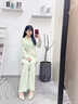 芭妃婭綠色西裝套裝女新中式國風(fēng)高端設計感小眾時(shí)尚西服外套職業(yè)工作服 綠色西裝+喇叭褲 S 曬單實(shí)拍圖