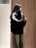詩(shī)丹蕊學(xué)生羽棉襖絨服女棉服外套美式冬季新款寬松立領(lǐng)面包棉衣加厚保暖 黑色 均碼【可備注碼數】 曬單實(shí)拍圖