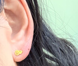 潮宏基葫蘆足金黃金耳釘輕奢高級感送女友生日禮物計價(jià) 一對款約0.95g 曬單實(shí)拍圖