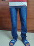 真維斯牛仔褲男秋冬季加肥加大碼寬松直筒褲運動(dòng)褲胖子肥佬休閑闊腿長(cháng)褲 深藍色【加絨】 34 曬單實(shí)拍圖