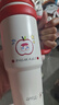 STANLEY同廠(chǎng)保溫杯吸管巨無(wú)霸大容量冰霸杯女生高顏值水杯子 清新紅1000ml 曬單實(shí)拍圖