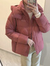 坦博爾羽絨服女短款可脫卸帽百搭休閑冬保暖外套TB5530358Z 慕斯紅170 曬單實(shí)拍圖