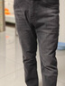 GOLDLION G+金利來(lái)黑灰色牛仔褲男秋冬款修身直筒彈力休閑長(cháng)褲新款加絨男褲 206H黑灰 厚款 31 腰圍【2尺4】 曬單實(shí)拍圖