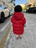 G.duck小黃鴨兒童羽絨服男女寶寶2025新款加厚白鴨絨冬裝中長(cháng)款連帽外套 大紅色 長(cháng)款羽絨服 90 cm 曬單實(shí)拍圖
