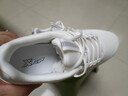 特步男鞋春季皮面防水耐磨旅游鞋輕便減震運動(dòng)休閑鞋男士跑步鞋男款 0032白色 42 曬單實(shí)拍圖