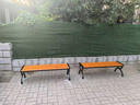 煥菱公園椅戶(hù)外長(cháng)椅庭院靠背休閑座椅防腐木實(shí)木塑木鑄鐵長(cháng)條坐凳子 加厚鑄鐵腳+防腐木面丨長(cháng)120cm 曬單實(shí)拍圖