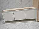 尋巧（SPERMEK）鞋柜換鞋凳入戶(hù)門(mén)口感家用坐凳一體輕奢進(jìn)門(mén)玄關(guān)鞋架穿鞋凳子可坐 【暖白色100CM】可放45碼 曬單實(shí)拍圖
