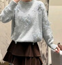 香影灰色蝴蝶毛衣女2026春裝新款重工刺繡新年氛圍感含羊毛針織衫 淺灰 上衣 S 155/80A/85-95斤 曬單實(shí)拍圖