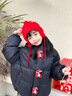 英氏（YEEHOO）【商場(chǎng)同款】?jì)和€(xiàn)帽秋冬保暖護耳新年喜慶拜年帽子新款 新年紅 52碼（建議頭圍50-52cm） 曬單實(shí)拍圖
