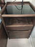 源氏木語(yǔ)實(shí)木床頭柜輕奢風(fēng)帶插座床邊小柜子黑胡桃木家用抽屜柜0.35m  曬單實(shí)拍圖