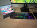 狼蛛（AULA）S3005 真機械手感游戲鍵盤(pán)鼠標套裝有線(xiàn)輕音薄膜電競鍵鼠耳機三件套筆記本電腦辦公背光USB外接 黑色彩光鍵盤(pán)鼠標套裝【送鼠標墊】 曬單實(shí)拍圖