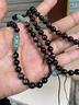 衛柳緣珠寶金曜石珠鏈本命佛吊墜掛繩黑曜石項鏈玉墜玉佩翡翠玉石掛墜繩男女 金曜石 直徑約6mm 周長(cháng)約16cm 曬單實(shí)拍圖