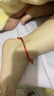 其他品牌紅繩腳鏈黑狗牙成人本命年男女桃木朱砂寶寶壓驚嬰兒童防驚嚇手鏈 腳鏈 成人款 曬單實(shí)拍圖