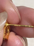 六福珠寶光影金足金炫動(dòng)時(shí)空手工繞金線(xiàn)炫彩工藝黃金耳釘計價(jià)GJG0180DS 2.22克(含工費366元) 配硅膠耳堵 曬單實(shí)拍圖