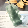 TIMESWIND送禮高檔天然A貨翡翠藍水關(guān)公武財神玉石吊墜男款項鏈帶證書(shū)禮盒 藍水翡翠武財神吊墜 60cm(附11號掛繩，證書(shū)禮盒) 曬單實(shí)拍圖