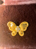 JEMPER君佩傾城蝴蝶手工花絲足金黃金百搭日常通勤高級感耳釘耳飾 金重約3g 曬單實(shí)拍圖