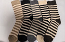 貓人女士襪子女【條紋堆堆】秋冬美拉德中筒襪女含羊毛保暖長(cháng)襪女5雙 曬單實(shí)拍圖