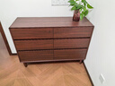 林氏家居北歐胡桃色橡膠木六斗柜客廳靠墻收納柜子抽屜儲物柜林氏木業(yè)UM4E 曬單實(shí)拍圖