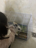梵昇昱兔籠子加粗加密帶廁所帶腳墊食碗荷蘭豬籠龍貓籠倉鼠籠家用養殖籠 大號50*33*33cm含食碗托盤(pán)腳墊 曬單實(shí)拍圖