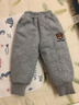 G.duck童裝兒童冬季加絨加厚棉褲寶寶四層夾棉保暖褲男女童一條過(guò)冬褲子 +love熊灰色【四層加厚棉褲】 90 【身高75-85】 曬單實(shí)拍圖