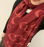蔻馳（COACH）【品牌直供】男女同款經(jīng)典流蘇綿羊毛圍巾新年紅CU807新年禮物 曬單實(shí)拍圖