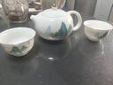 金鑲玉羊脂玉瓷茶壺 家用喝茶泡茶西施壺功夫茶具送禮盒 金亭山水 曬單實(shí)拍圖