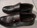 稻草人秋冬商務(wù)休閑鞋男士頭層牛皮鞋男正裝鞋懶人套腳豆豆鞋  黑色 40 曬單實(shí)拍圖