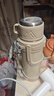 膳魔師（THERMOS）保溫壺大容量戶(hù)外保溫杯大號便攜水壺316不銹鋼水杯車(chē)載家用暖瓶 米白色1600ML3.2斤水/帶提手配送背帶/茶網(wǎng) 曬單實(shí)拍圖