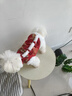 嬉皮狗（hipidog）寵物新年唐裝馬甲中國紅牡丹盤(pán)扣仿兔絨保暖小狗狗春節外出拜年服 德羅紅 M （建議體重5-8斤） 曬單實(shí)拍圖