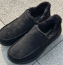 斯凱奇（Skechers）新年禮物閃穿鞋男士新品冬加絨保暖休閑健步鞋一腳蹬樂(lè )福鞋205606 曬單實(shí)拍圖